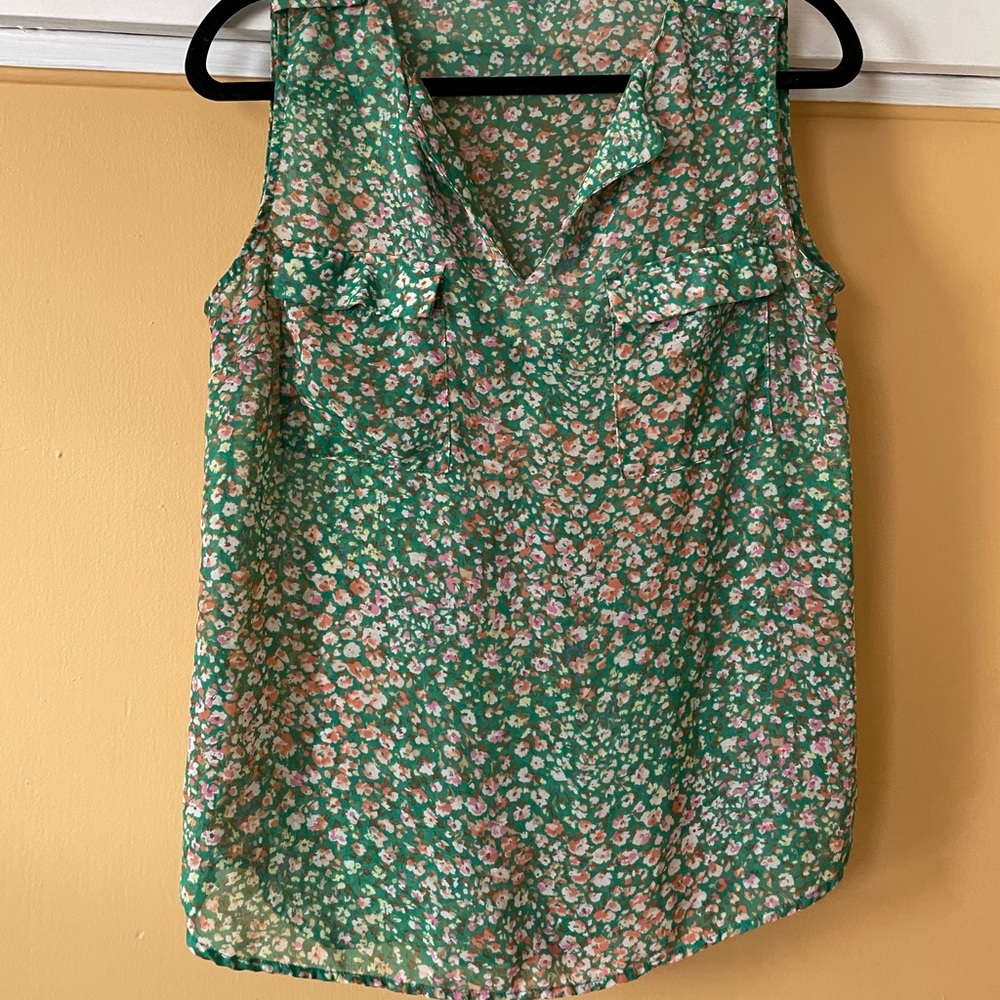 Faith and joy sheer tank blouse